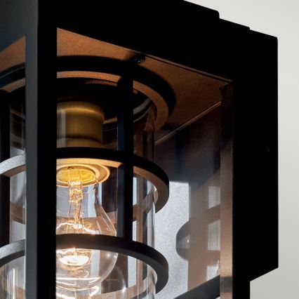 Kichler - Outdoor wall light HONE 1xE27/60W/230V IP44 black