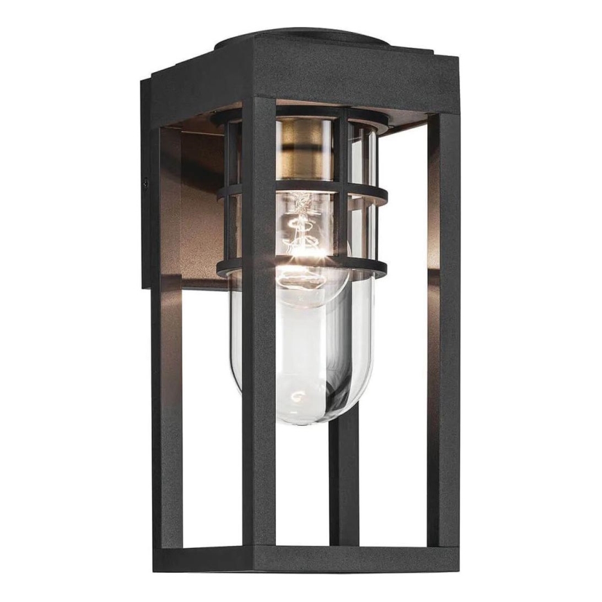 Kichler - Outdoor wall light HONE S 1xE27/60W/230V IP44 black