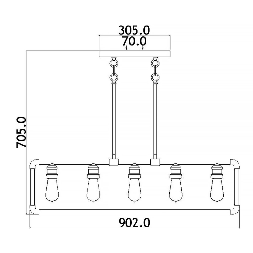 Kichler - Chandelier on a pole IMAHN 5xE27/60W/230V