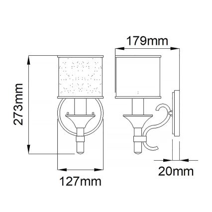 Kichler - LACEY Wall Sconce 1xE14/40W/230V, Matte Chrome