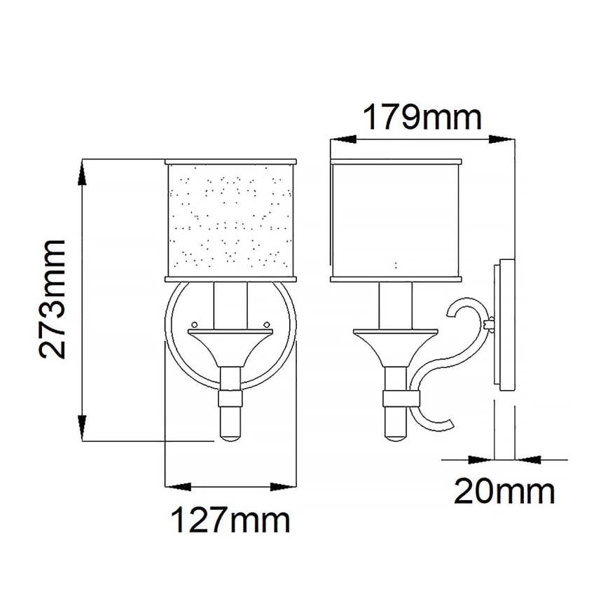 Kichler - LACEY Wall Sconce 1xE14/40W/230V, Matte Chrome