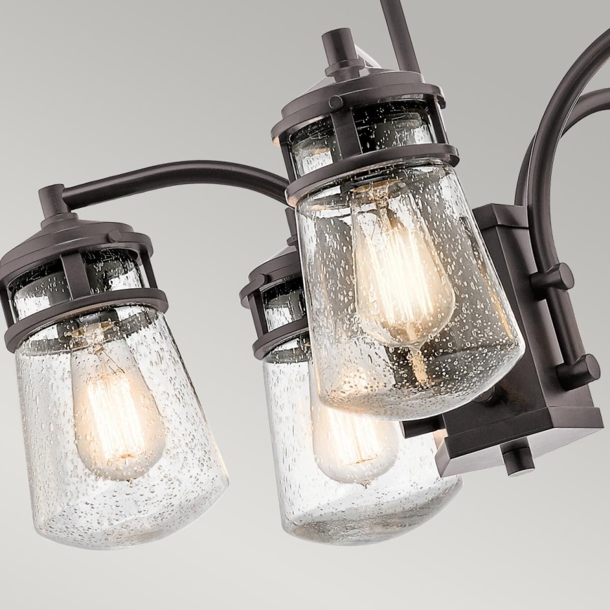 Kichler - Outdoor chandelier on a pole LYNDON 5xE27/60W/230V IP44