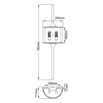 Kichler - LED Bathroom wall light 2xG9/3,5W/230V IP44