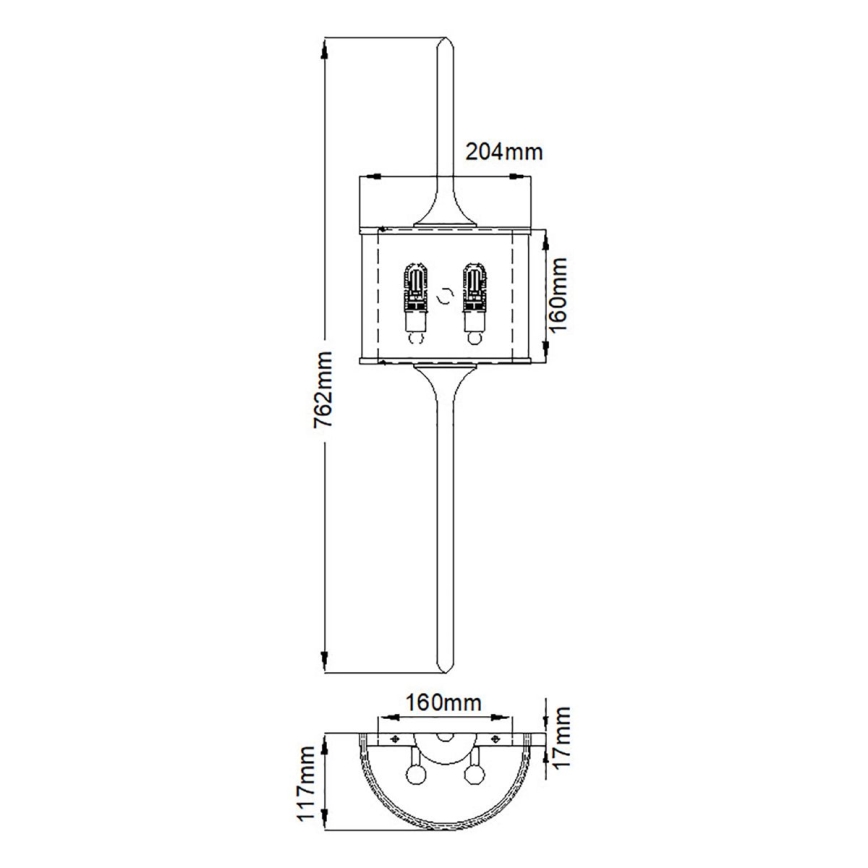 Kichler - LED Bathroom wall light 2xG9/3,5W/230V IP44