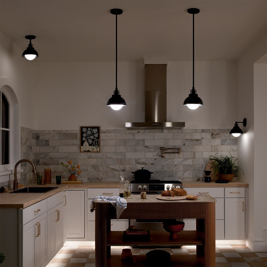Kichler - Wall lamp NIVA 1xE27/40W/230V black