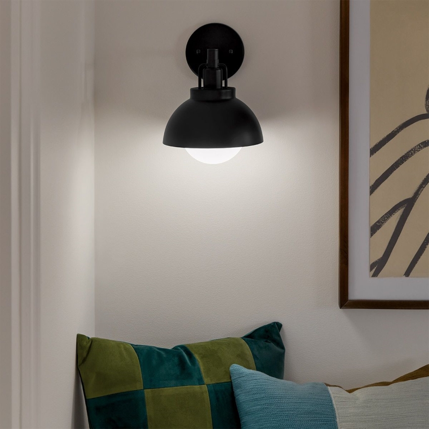 Kichler - Wall lamp NIVA 1xE27/40W/230V black