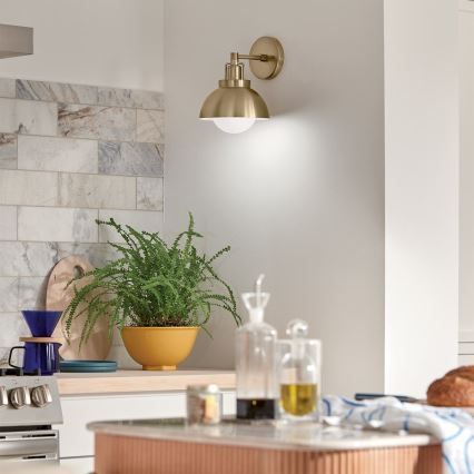 Kichler - Wall lamp NIVA 1xE27/40W/230V brass