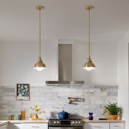 Kichler - Wall lamp NIVA 1xE27/40W/230V brass