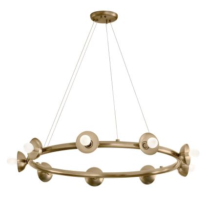 Kichler - PALTA cable-suspended chandelier 9xE14/40W/230V, gold finish