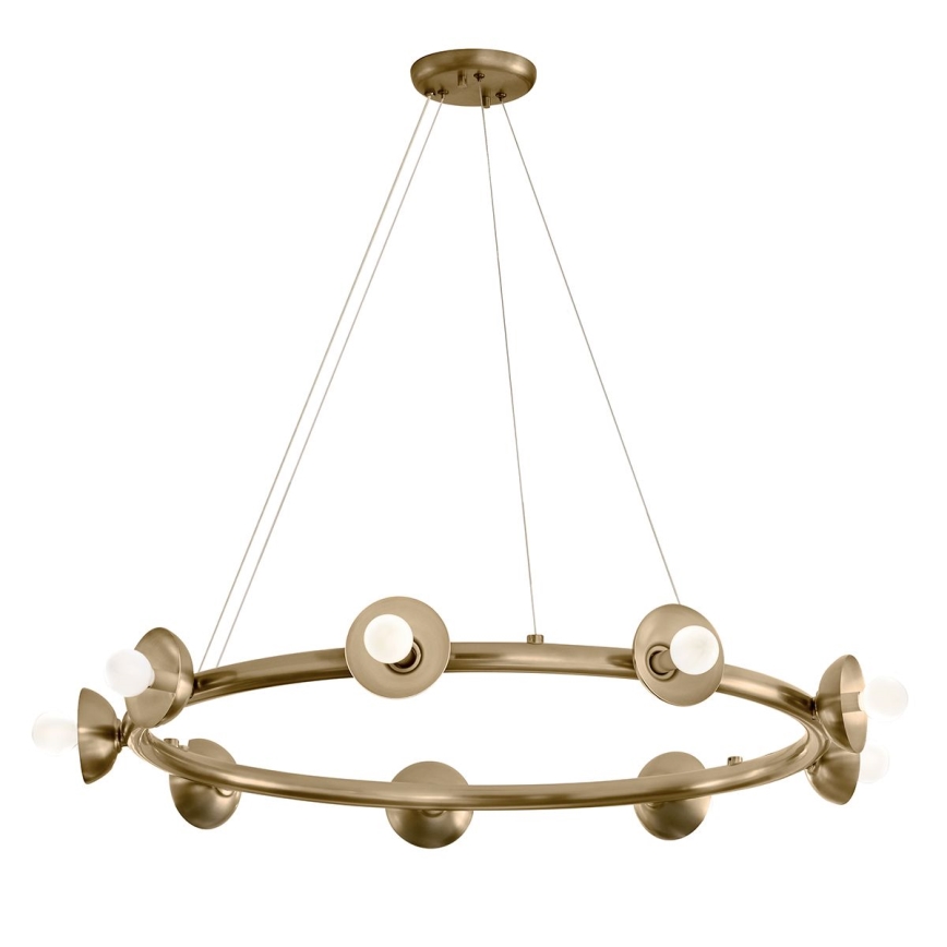 Kichler - PALTA cable-suspended chandelier 9xE14/40W/230V, gold finish