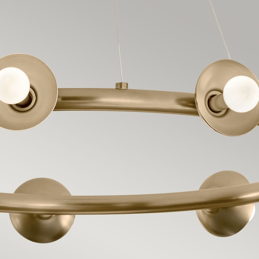 Kichler - PALTA cable-suspended chandelier 9xE14/40W/230V, gold finish