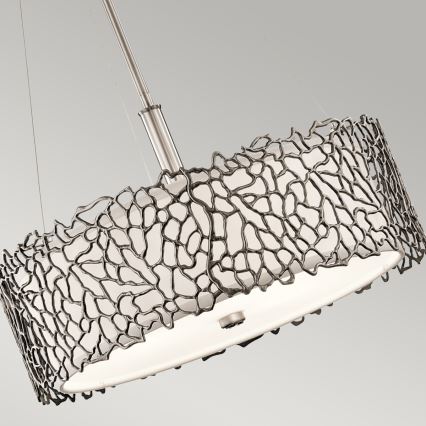 Kichler - Chandelier on a pole SILVER CORAL 3xE27/100W/230V matte chrome