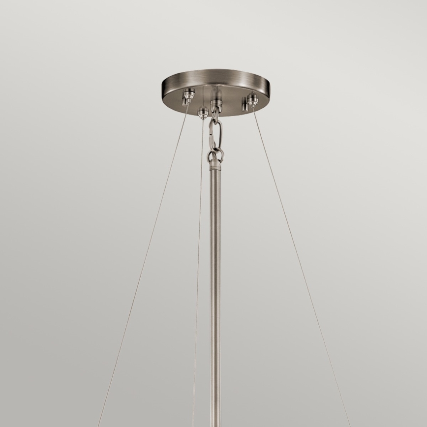 Kichler - Chandelier on a pole SILVER CORAL 3xE27/100W/230V matte chrome
