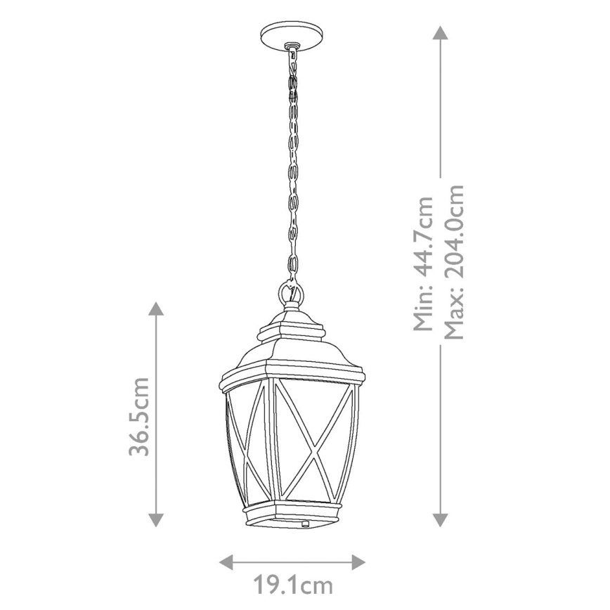 Kichler - Outdoor chandelier on a chain TANGIER 1xE27/60W/230V IP44