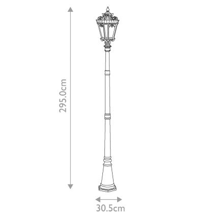 Kichler - Outdoor lamp TOURNAI 3xE14/60W/230V IP44