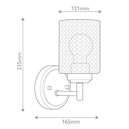 Kichler - Wall lamp WINSLOW 1xE27/60W/230V brass