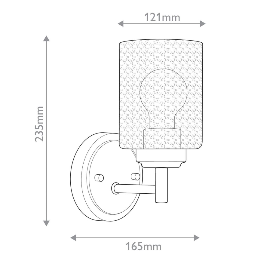 Kichler - Wall lamp WINSLOW 1xE27/60W/230V brass
