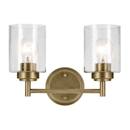 Kichler - Wall lamp WINSLOW 2xE27/60W/230V brass