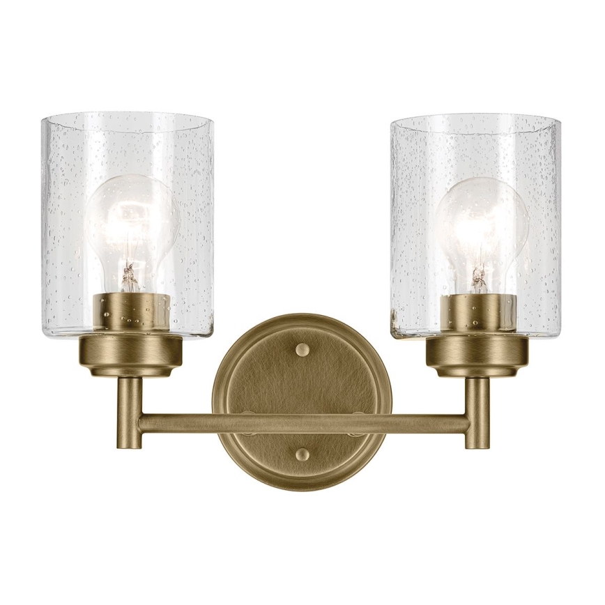 Kichler - Wall lamp WINSLOW 2xE27/60W/230V brass
