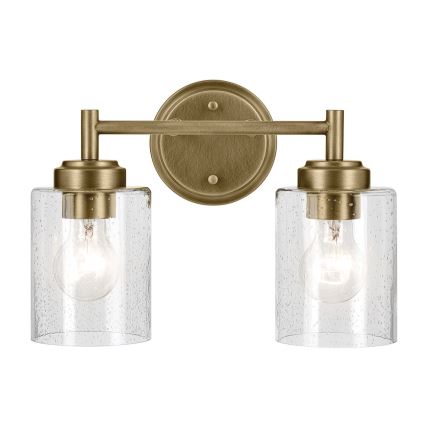 Kichler - Wall lamp WINSLOW 2xE27/60W/230V brass