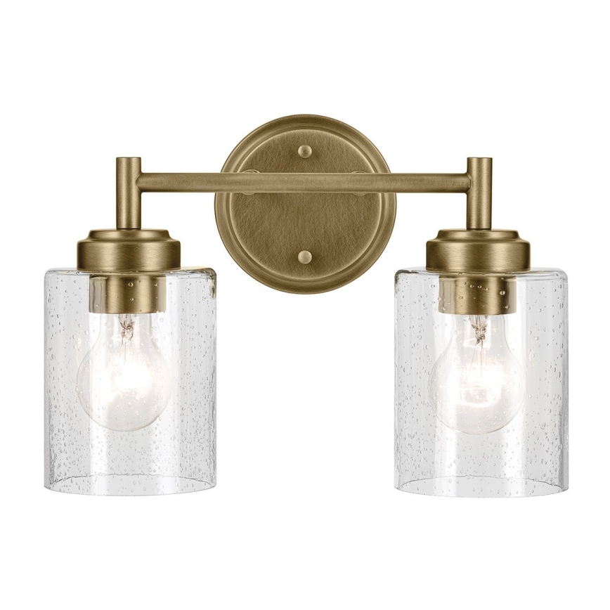 Kichler - Wall lamp WINSLOW 2xE27/60W/230V brass