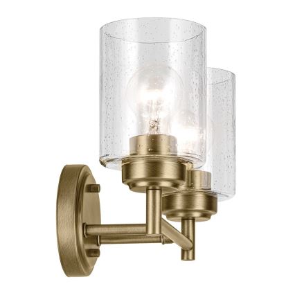 Kichler - Wall lamp WINSLOW 2xE27/60W/230V brass