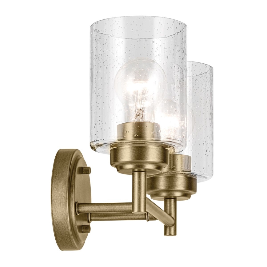 Kichler - Wall lamp WINSLOW 2xE27/60W/230V brass