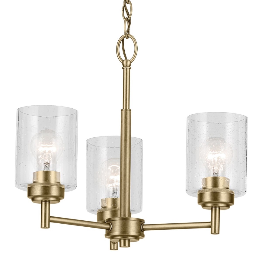 Kichler - Chandelier on a chain WINSLOW 3xE27/60W/230V d. 45,8 cm brass