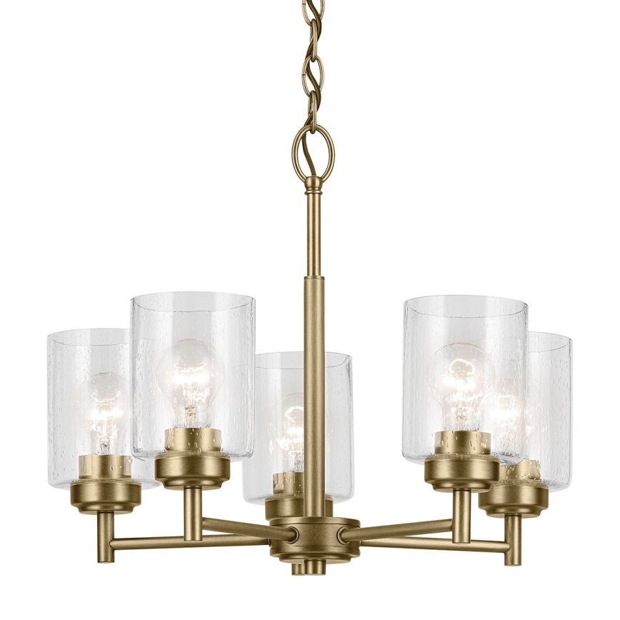 Kichler - Chandelier on a chain WINSLOW 5xE27/60W/230V d. 50,2 cm brass