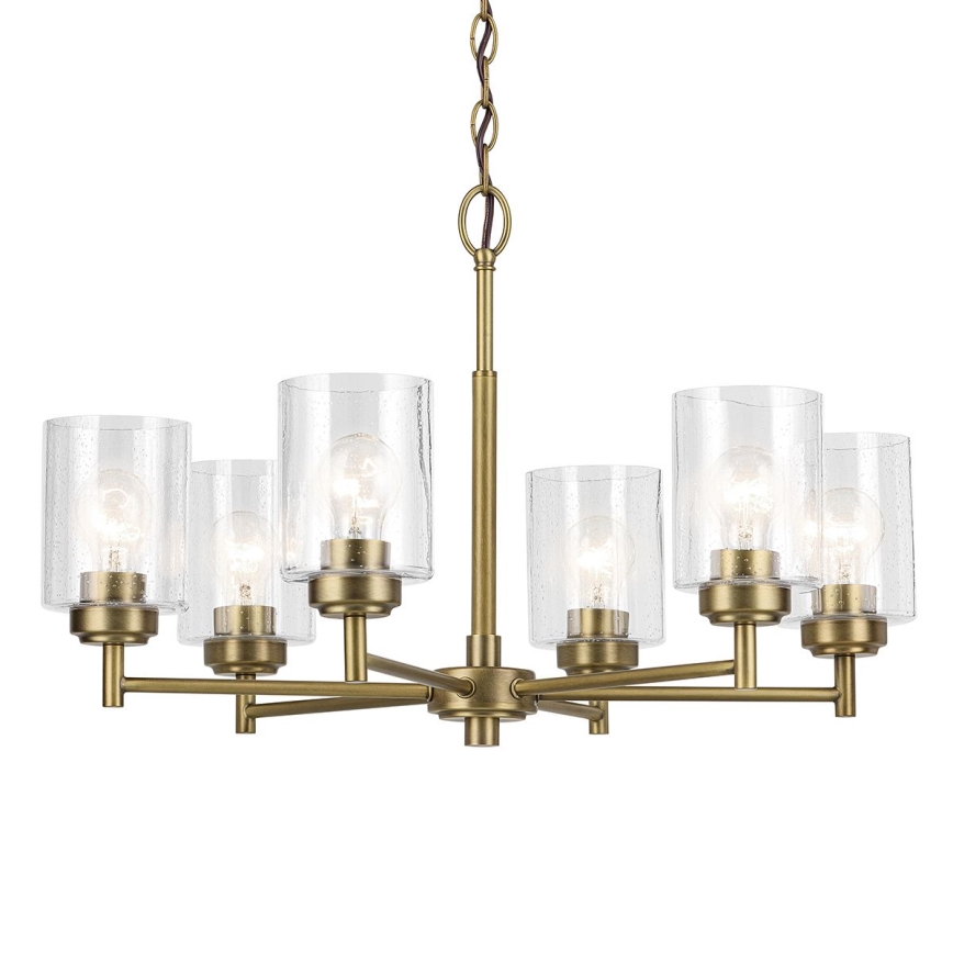 Kichler - Chandelier on a chain WINSLOW 6xE27/60W/230V d. 66 cm brass