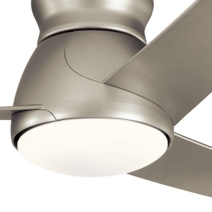Kichler - LED Dimmable ceiling fan ERIS LED/10W/230V matte chrome IP44 + remote control