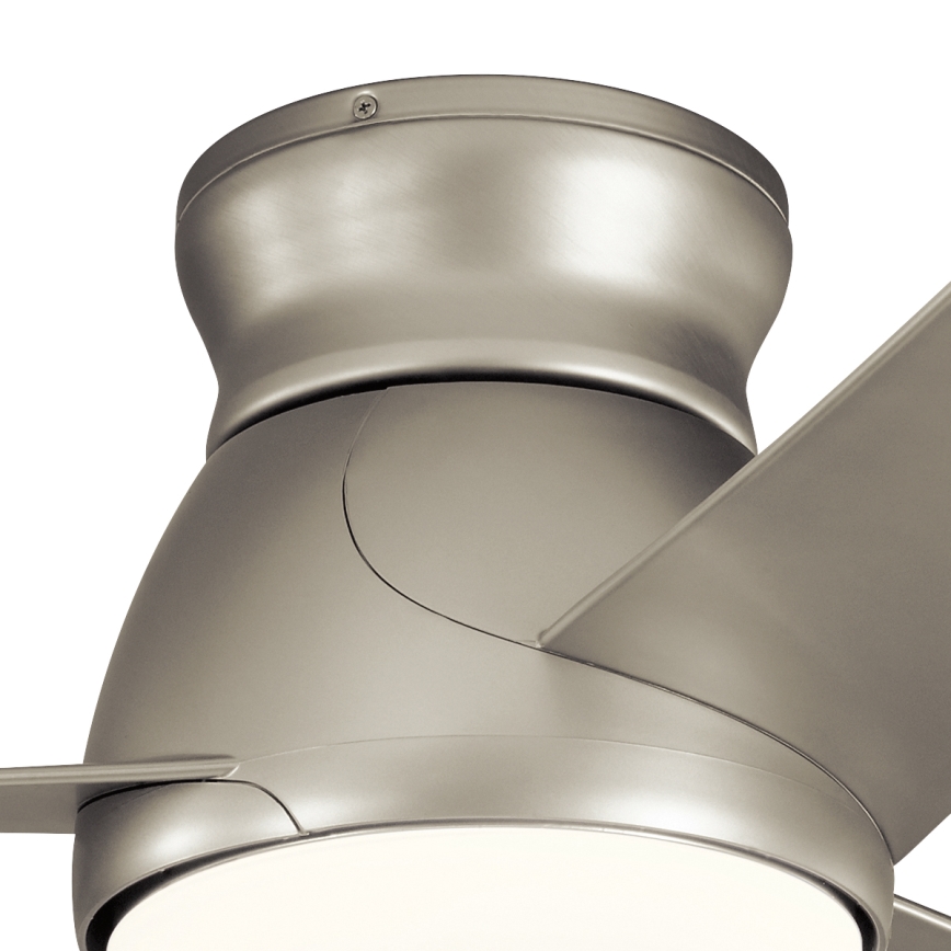 Kichler - LED Dimmable ceiling fan ERIS LED/10W/230V matte chrome IP44 + remote control