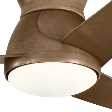 Kichler - LED Dimmable ceiling fan ERIS LED/10W/230V bronze IP44 + remote control