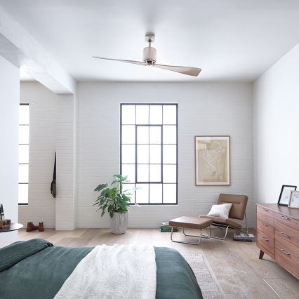 Kichler - Ceiling fan FERRON shiny chrome + remote control