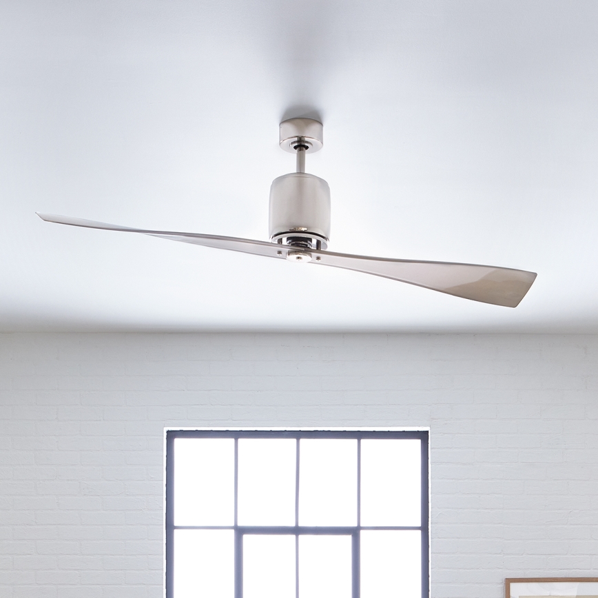 Kichler - Ceiling fan FERRON shiny chrome + remote control