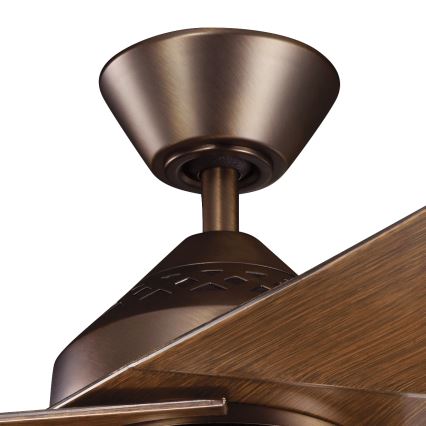 Kichler - LED Dimmable ceiling fan JADE LED/18W/230V brown + remote control