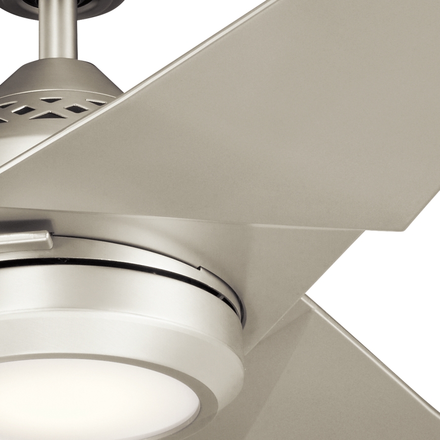 Kichler - LED Dimmable ceiling fan JADE LED/18W/230V silver + remote control