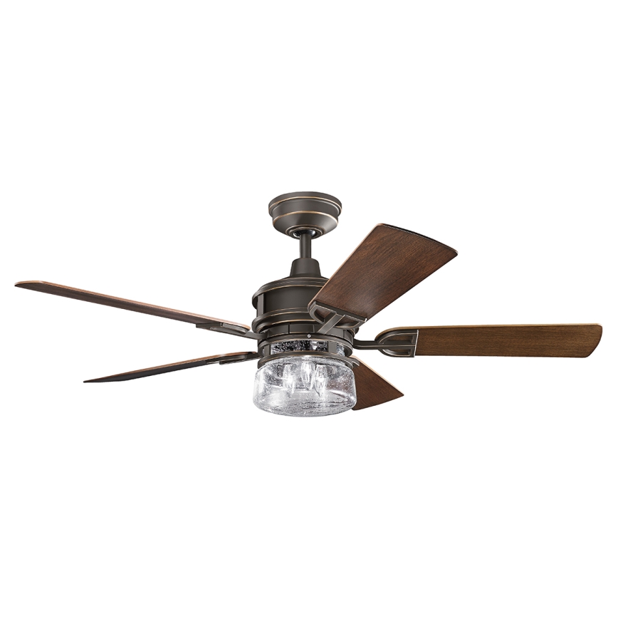Kichler - Ceiling fan LYNDON 3xE27/8W/230V IP23 + remote control