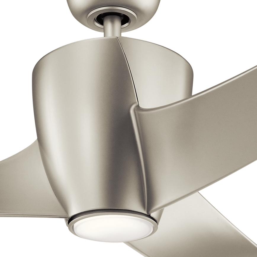 Kichler - LED Dimmable ceiling fan PHREE LED/10W/230V silver + remote control