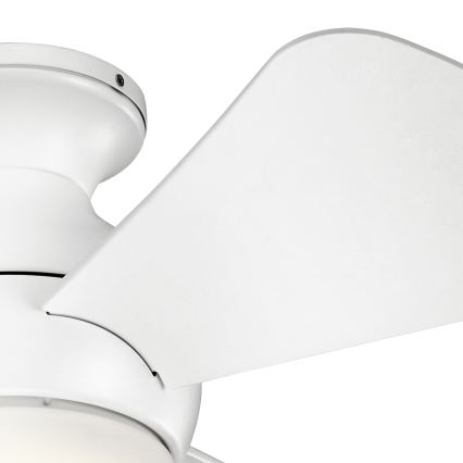 Kichler - LED Dimmable ceiling fan SOLA LED/10W/230V IP23 white + remote control