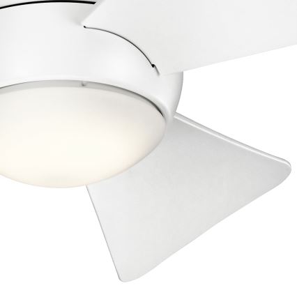 Kichler - LED Dimmable ceiling fan SOLA LED/10W/230V IP23 white + remote control