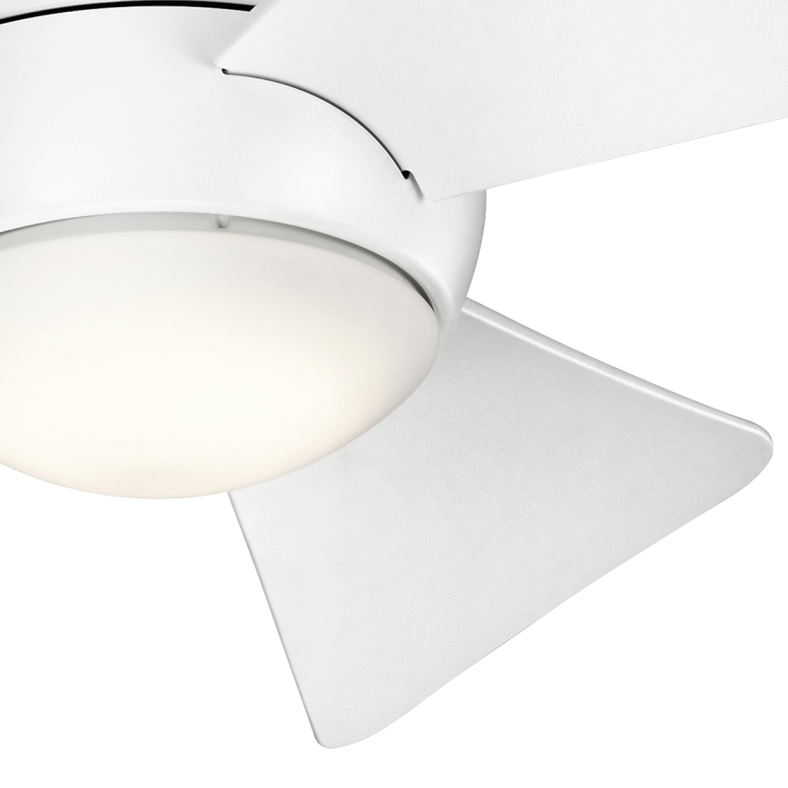 Kichler - LED Dimmable ceiling fan SOLA LED/10W/230V IP23 white + remote control