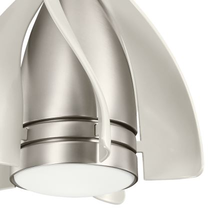 Kichler - LED Dimmable ceiling fan TERNA LED/10W/230V matte chrome/white + remote control