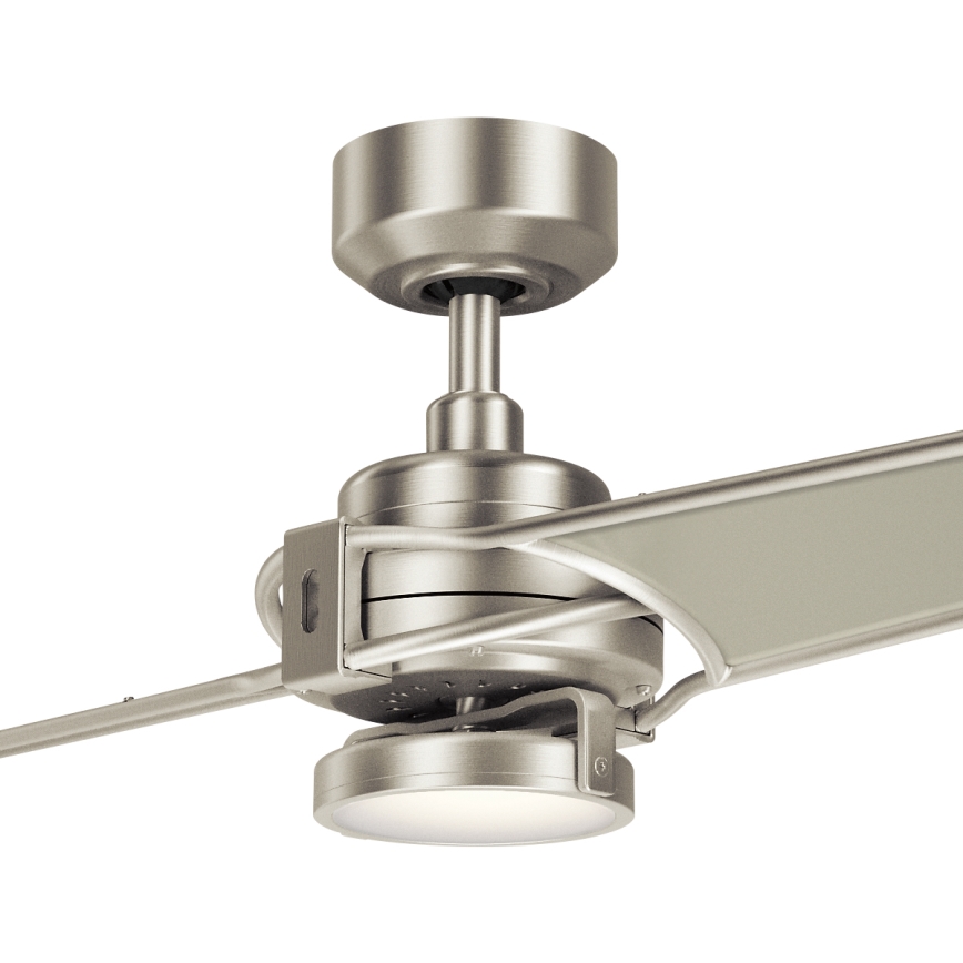 Kichler - LED Dimmable ceiling fan XETY LED/10W/230V  matte chrome/silver + remote control