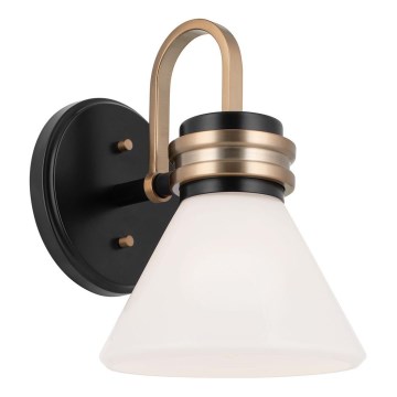 Kichler - LED Bathroom wall lamp FARUM 1xG9/3W/230V IP44 black/brass
