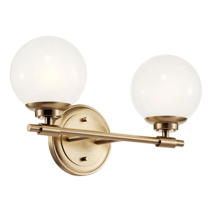 Kichler - LED Bathroom wall light BENNO 2xG9/3W/230V IP44 brass