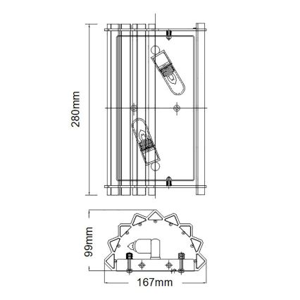Kichler - LED Bathroom wall light CRYSTAL SKYE 2xG9/3W/230V IP44