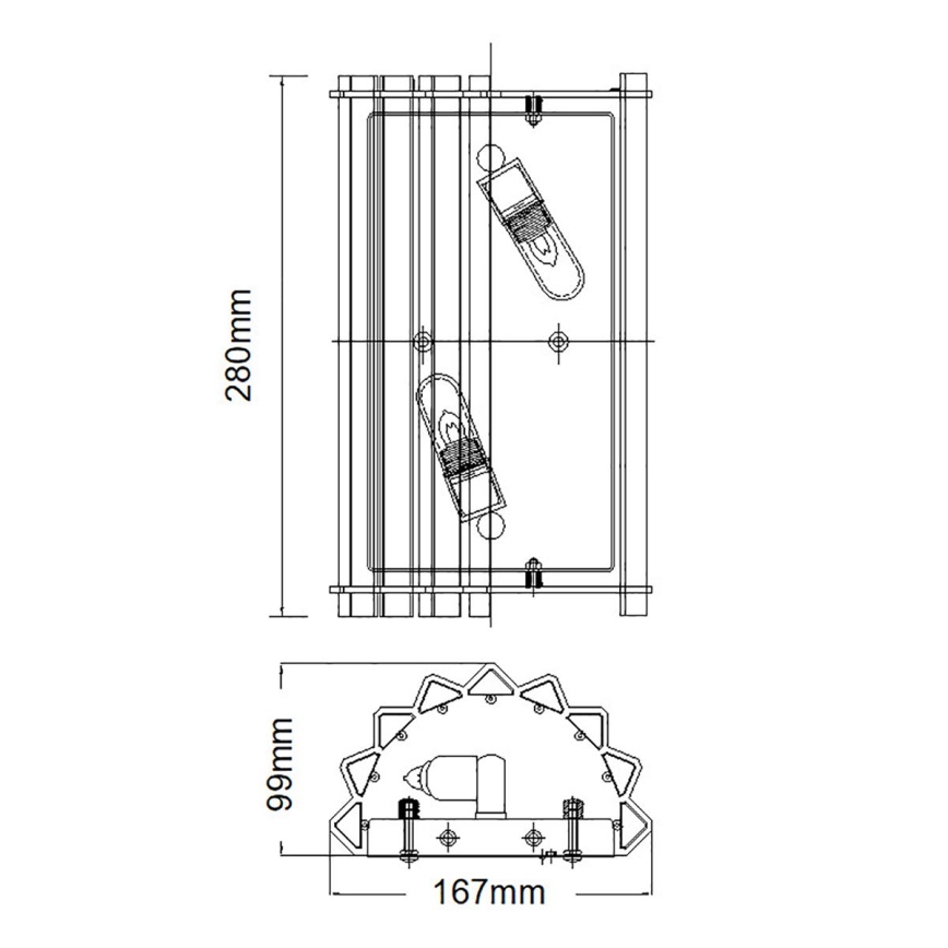 Kichler - LED Bathroom wall light CRYSTAL SKYE 2xG9/3W/230V IP44