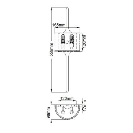 Kichler - LED Bathroom wall light MONA 2xG9/3,5W/230V IP44 brass