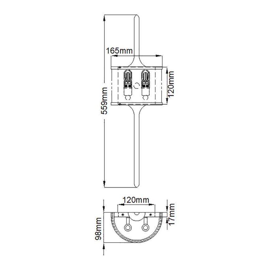 Kichler - LED Bathroom wall light MONA 2xG9/3,5W/230V IP44 brass